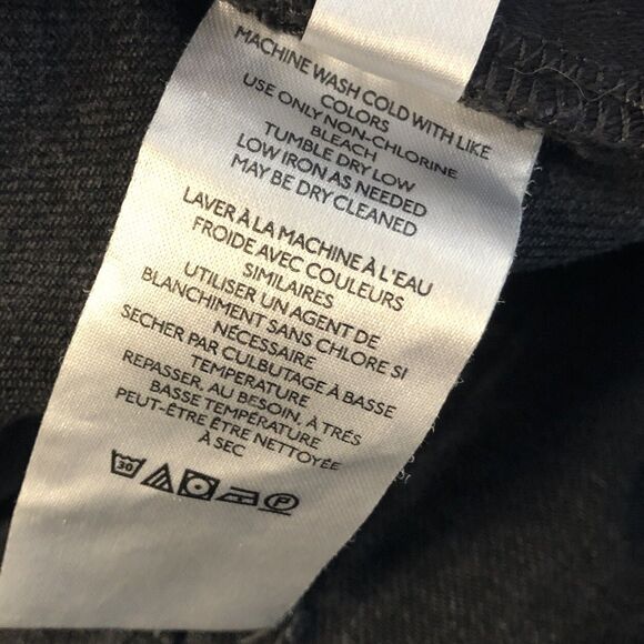 Free People We The Free 28 Bren Boyfriend Destroyed Jean Black Magic OB1311345 - Picture 11 of 12